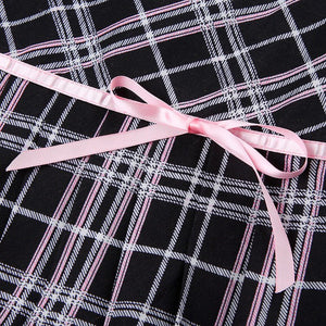 VILZSTUDIOS Plaid mini skirt with ribbon detailing