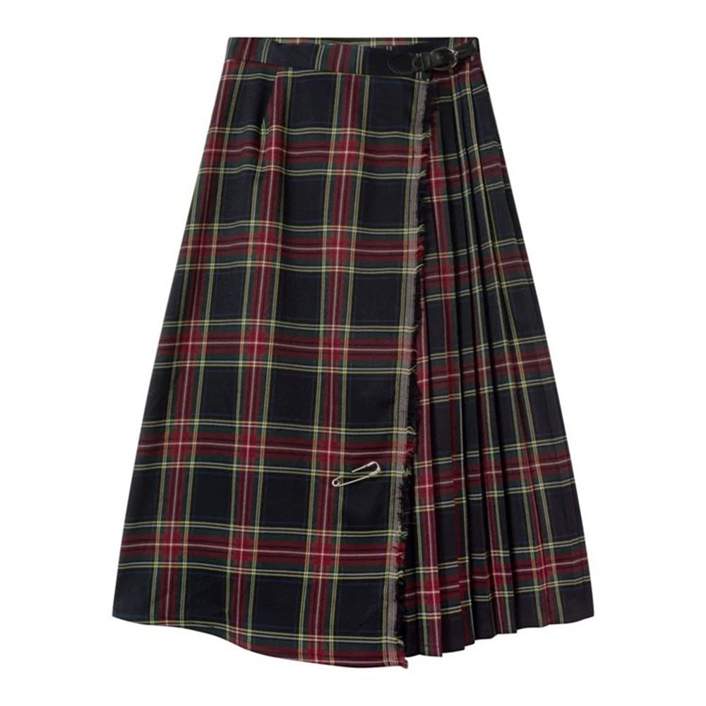 VILZSTUDIOS Stylish plaid midi skirt from VILZSTUDIOS
