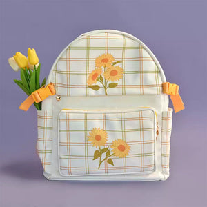 VILZSTUDIOS Stylish plaid backpack for everyday use