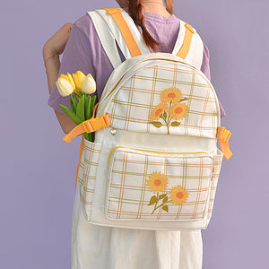 VILZSTUDIOS Stylish plaid backpack for everyday use