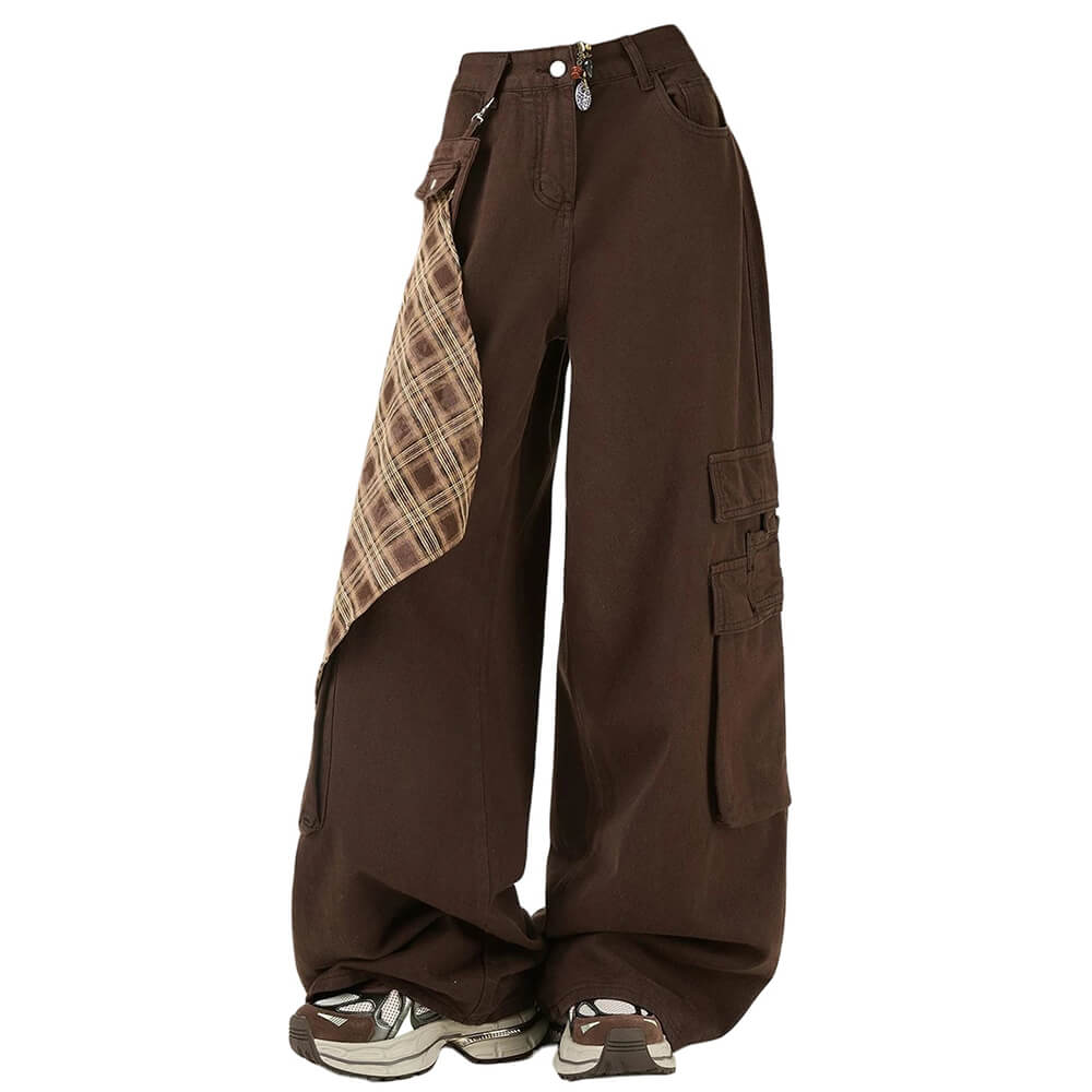 VILZSTUDIOS Plaid streetwear jeans from VILZSTUDIOS