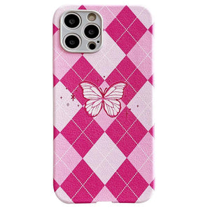 VILZSTUDIOS Stylish butterfly argyle phone case