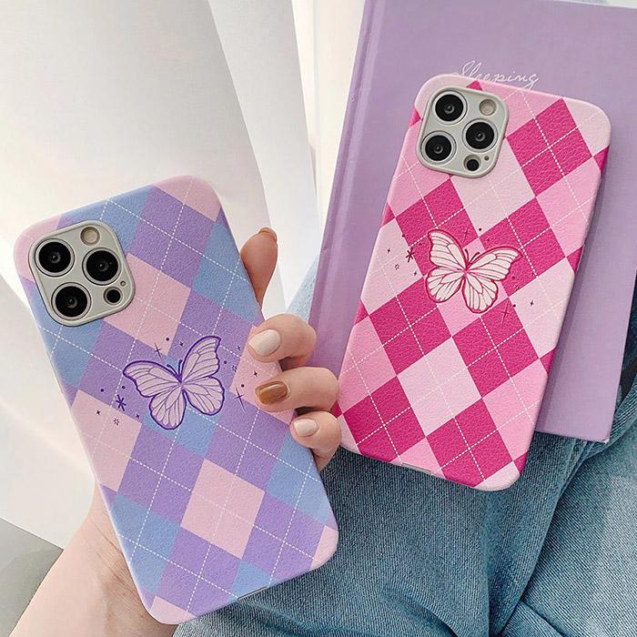 VILZSTUDIOS Stylish butterfly argyle phone case