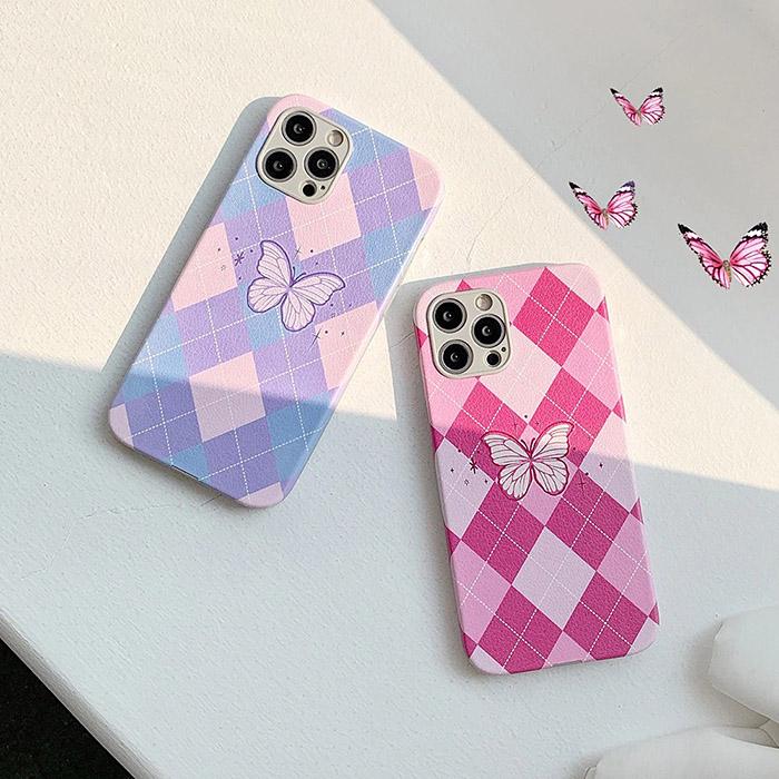 VILZSTUDIOS Stylish butterfly argyle phone case