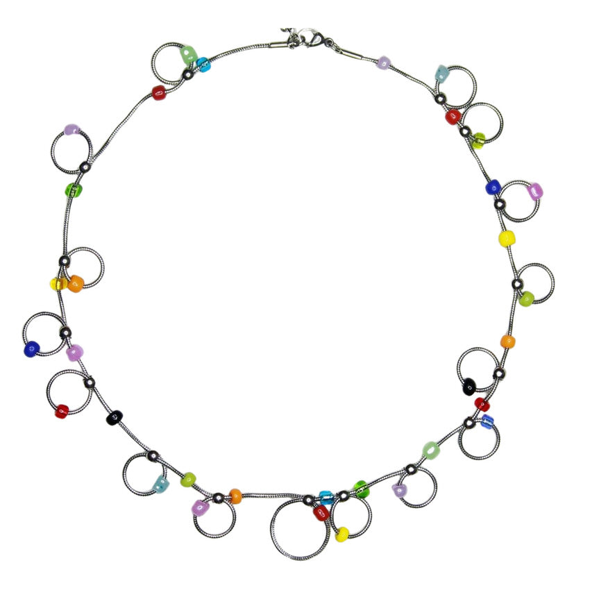 VILZSTUDIOS Colorful beaded chain choker accessory