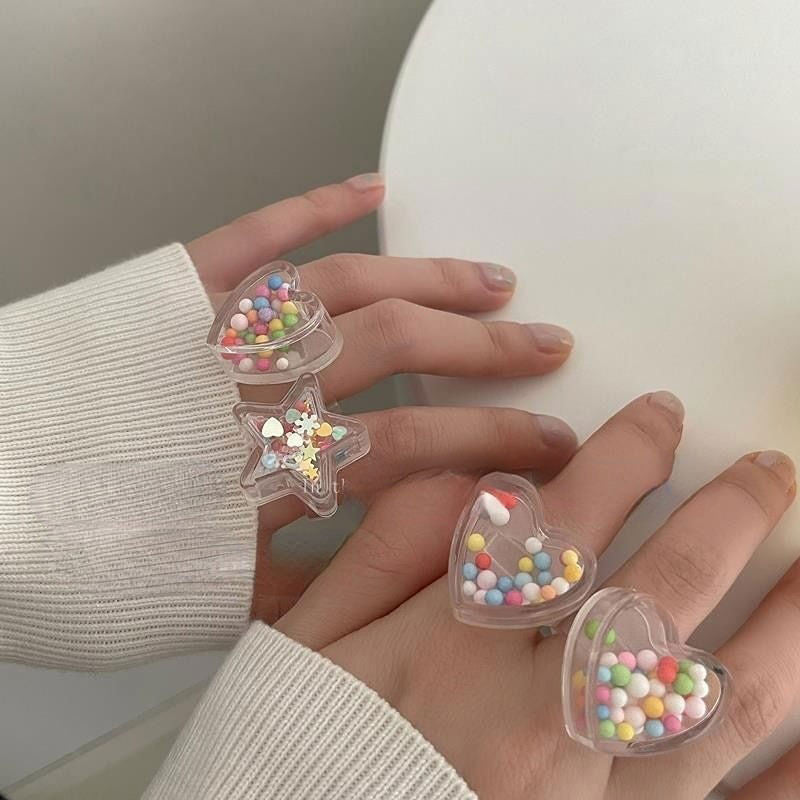 VILZSTUDIOS Colorful transparent rings for stylish accessories