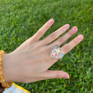VILZSTUDIOS Colorful transparent rings for stylish accessories
