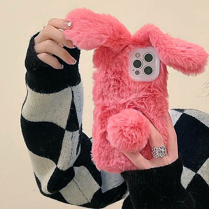 VILZSTUDIOS Cute bunny ears plush iPhone case