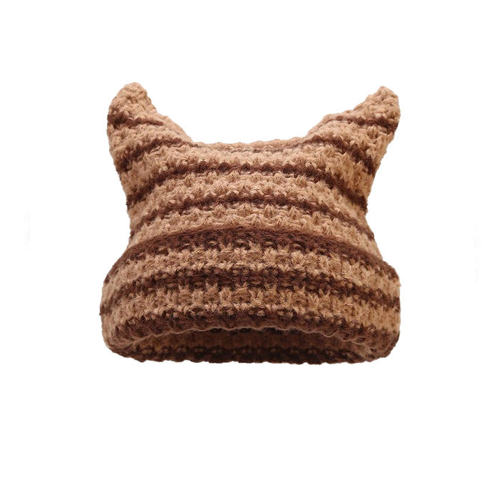 VILZSTUDIOS Cat ears knit beanie for playful style