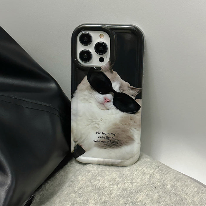 VILZSTUDIOS Stylish phone case featuring cat sunglasses design