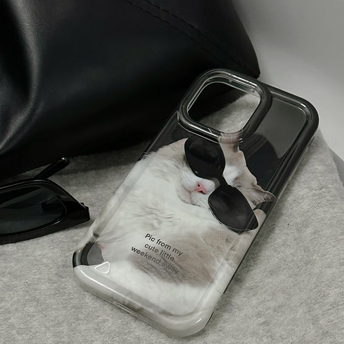VILZSTUDIOS Stylish phone case featuring cat sunglasses design