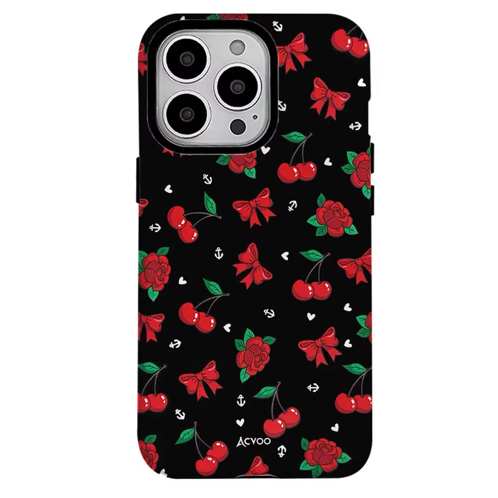 VILZSTUDIOS Charming Cherry & Bows iPhone case design