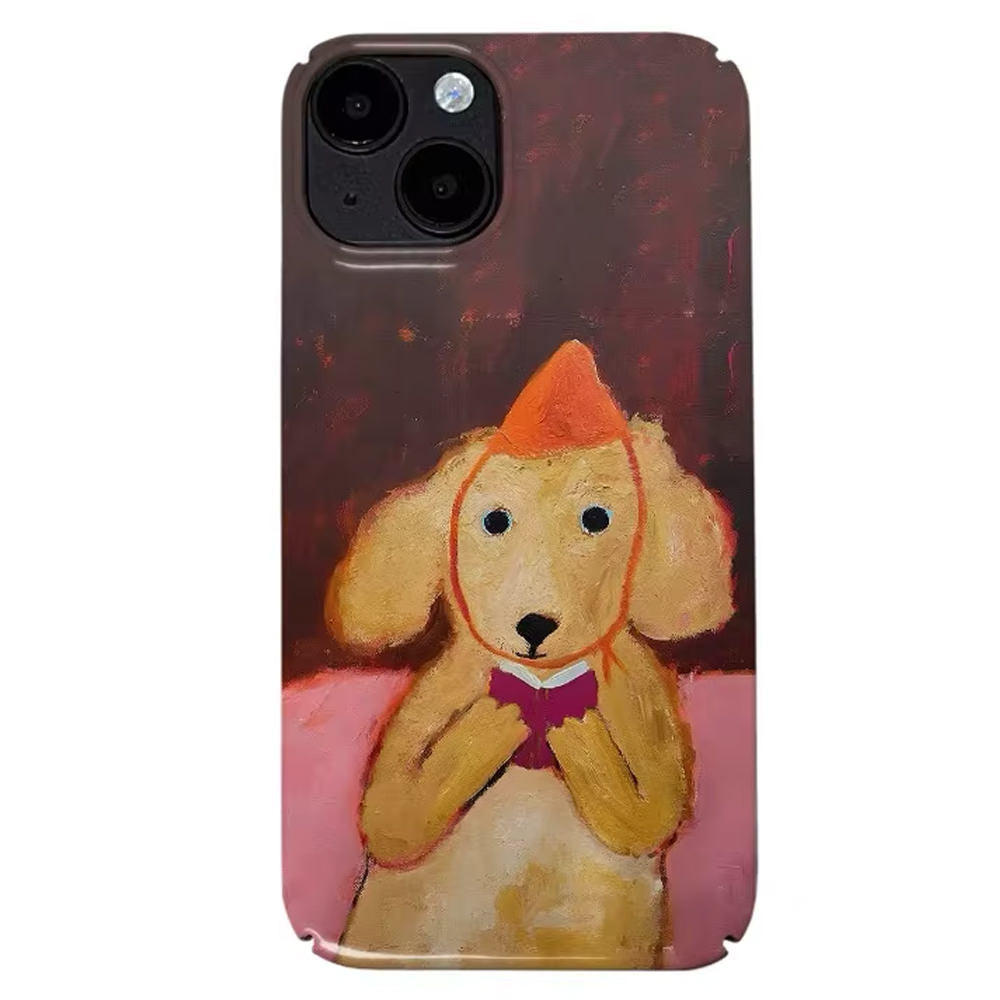 VILZSTUDIOS Stylish iPhone case featuring a playful dog painting