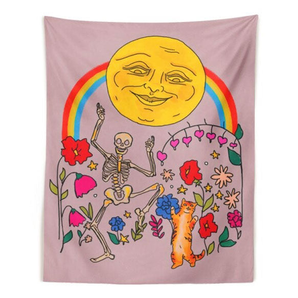 VILZSTUDIOS Decorative wall tapestry featuring playful cats