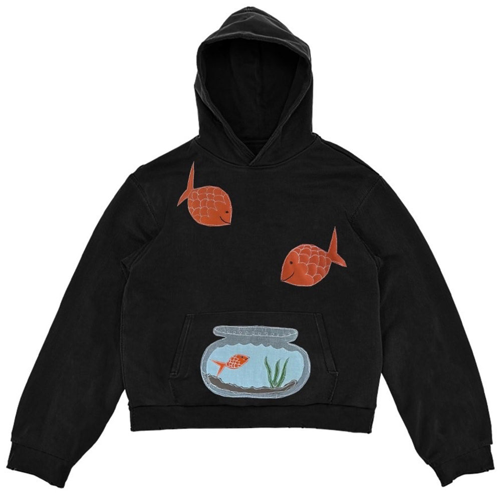 VILZSTUDIOS Playful graphic hoodie with fish design