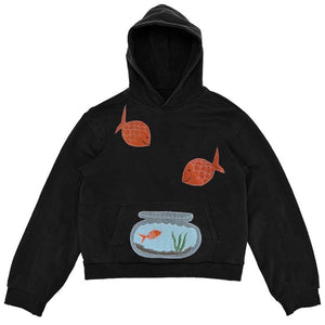 VILZSTUDIOS Playful graphic hoodie with fish design