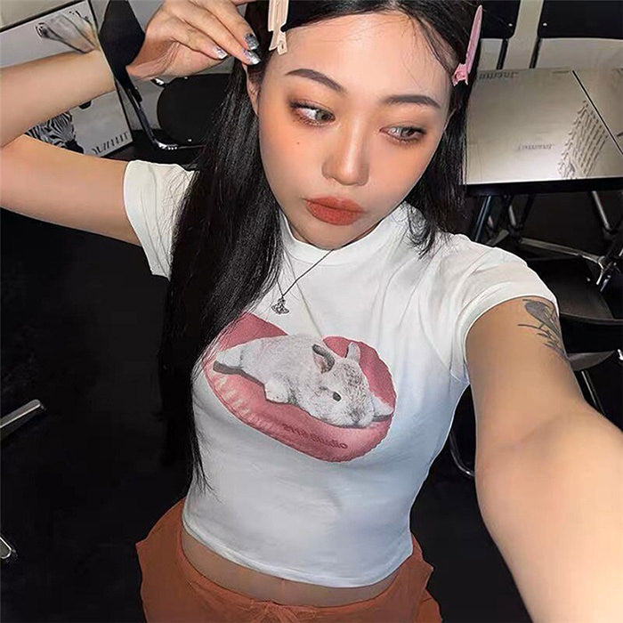 VILZSTUDIOS Playful graphic bunny design tee