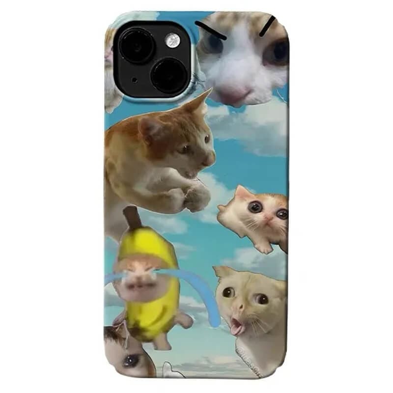 VILZSTUDIOS Cute phone case featuring kitty meme design
