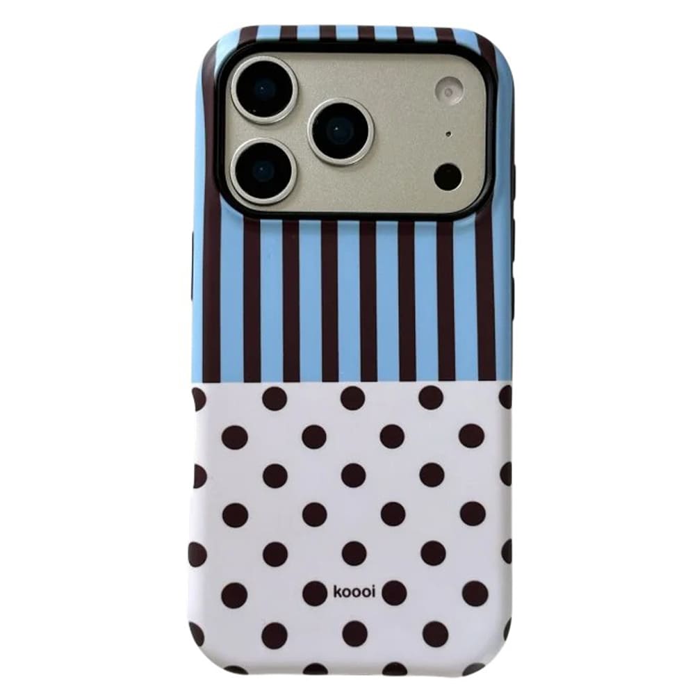 VILZSTUDIOS Stylish iPhone case with polka dot and striped design
