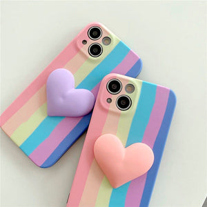 VILZSTUDIOS Colorful phone case with rainbow stripes