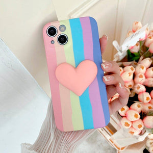 VILZSTUDIOS Colorful phone case with rainbow stripes