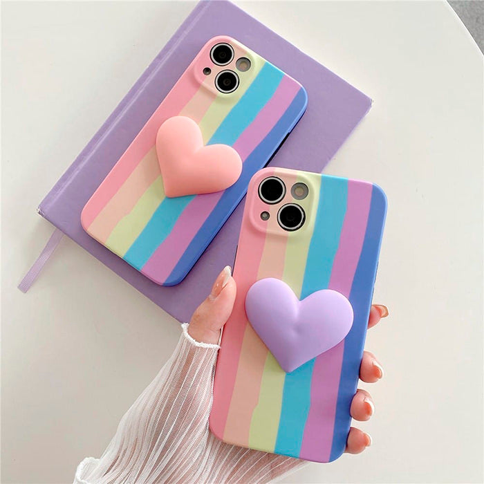 VILZSTUDIOS Colorful phone case with rainbow stripes