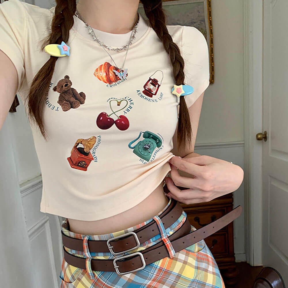 VILZSTUDIOS playful retro graphic tee with cute prints