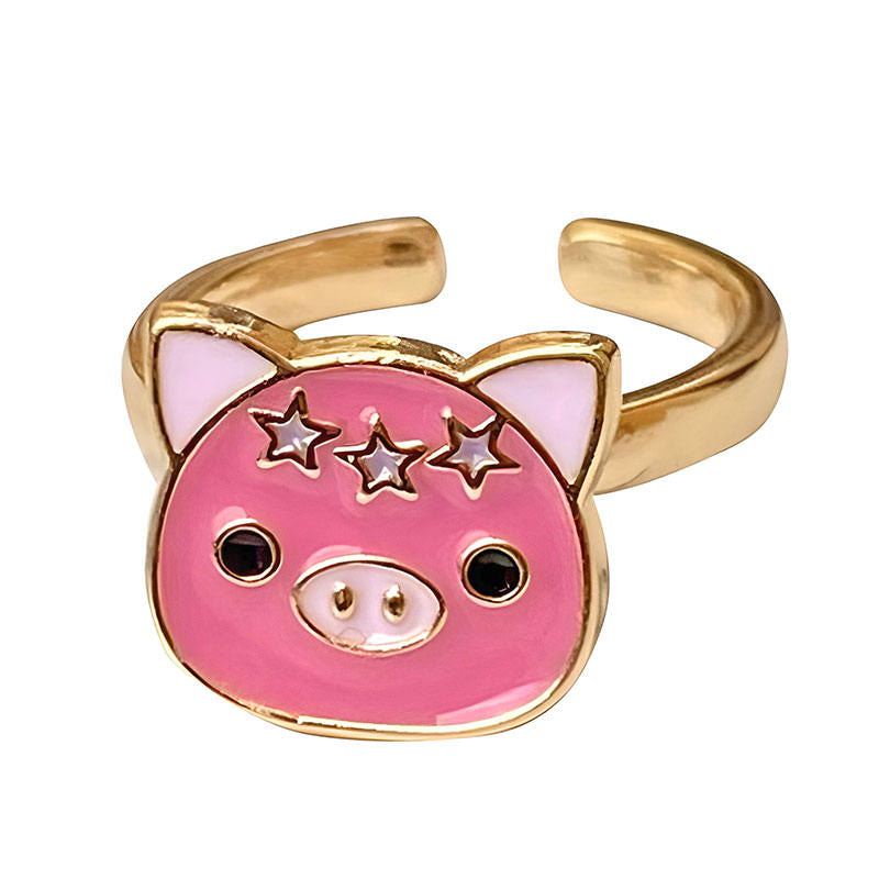 VILZSTUDIOS Mini pig fidget ring with spinning design