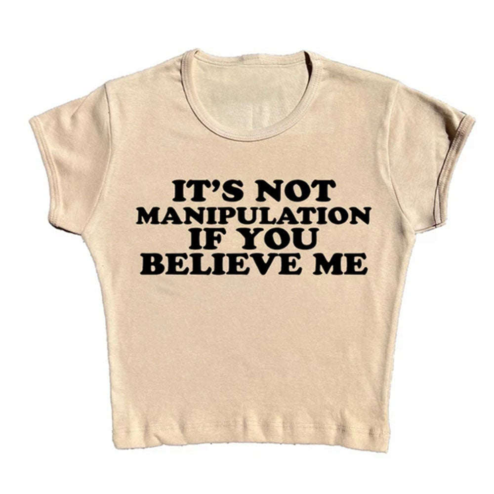 VILZSTUDIOS Playful crop tee with statement print