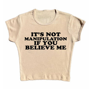 VILZSTUDIOS Playful crop tee with statement print