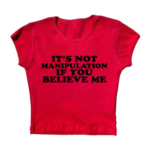 VILZSTUDIOS Playful crop tee with statement print