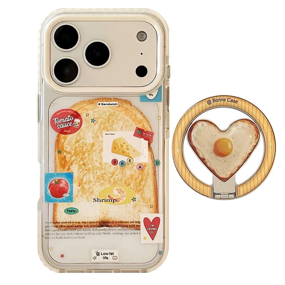 VILZSTUDIOS Trendy iPhone case with toast design
