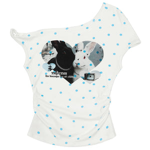 VILZSTUDIOS Stylish one-shoulder polka dot top for streetwear fashion