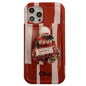VILZSTUDIOS Stylish PopSocket iPhone case featuring a knit hat design