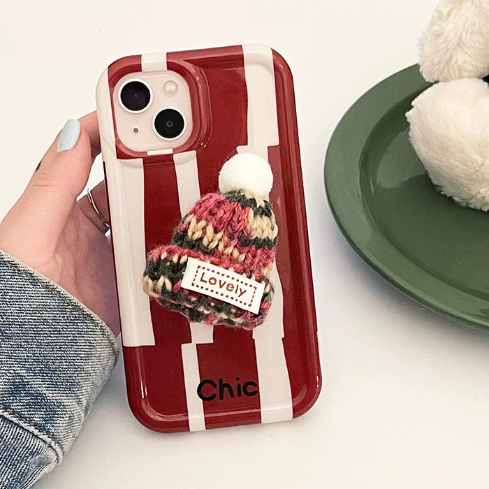 VILZSTUDIOS Stylish PopSocket iPhone case featuring a knit hat design