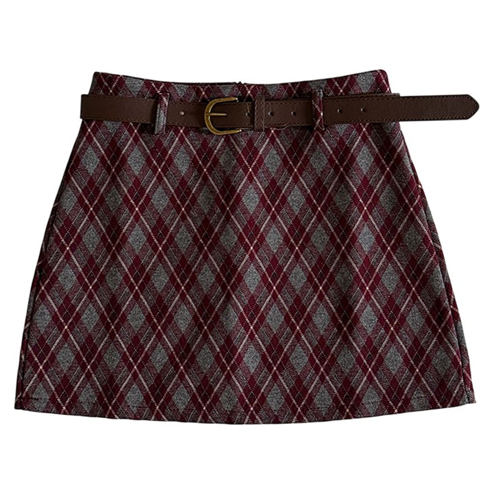 VILZSTUDIOS Fashionable mini skirt with argyle pattern