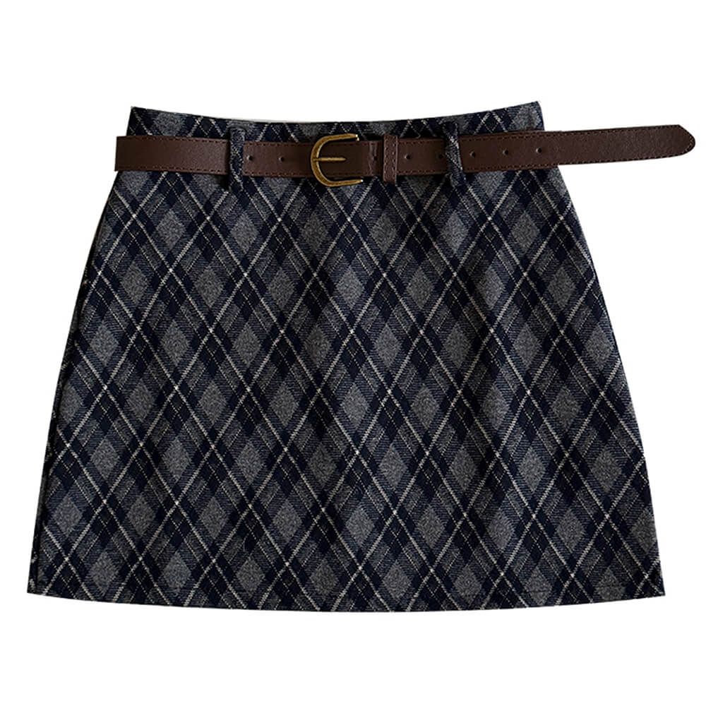 VILZSTUDIOS Fashionable mini skirt with argyle pattern