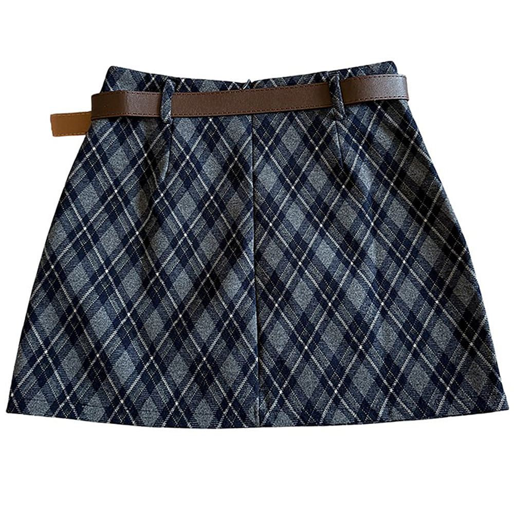 VILZSTUDIOS Fashionable mini skirt with argyle pattern