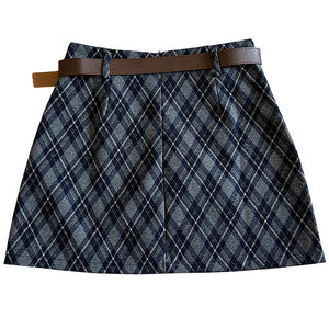 VILZSTUDIOS Fashionable mini skirt with argyle pattern