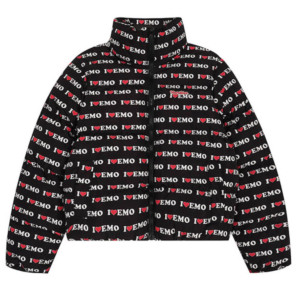 VILZSTUDIOS I Love Emo Puffer Jacket for streetwear fashion