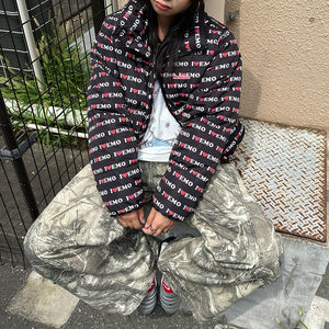 VILZSTUDIOS I Love Emo Puffer Jacket for streetwear fashion