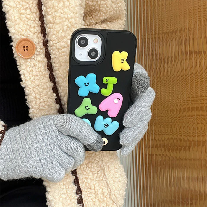 VILZSTUDIOS Stylish puffy alphabet iPhone case