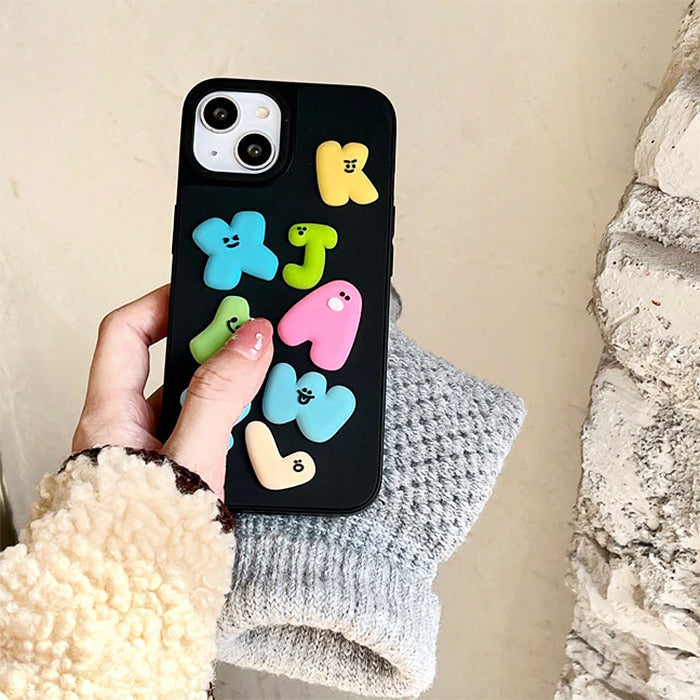 VILZSTUDIOS Stylish puffy alphabet iPhone case
