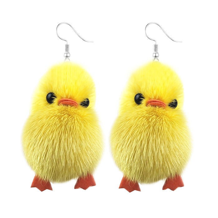 VILZSTUDIOS Stylish chicken design earrings for unique fashion