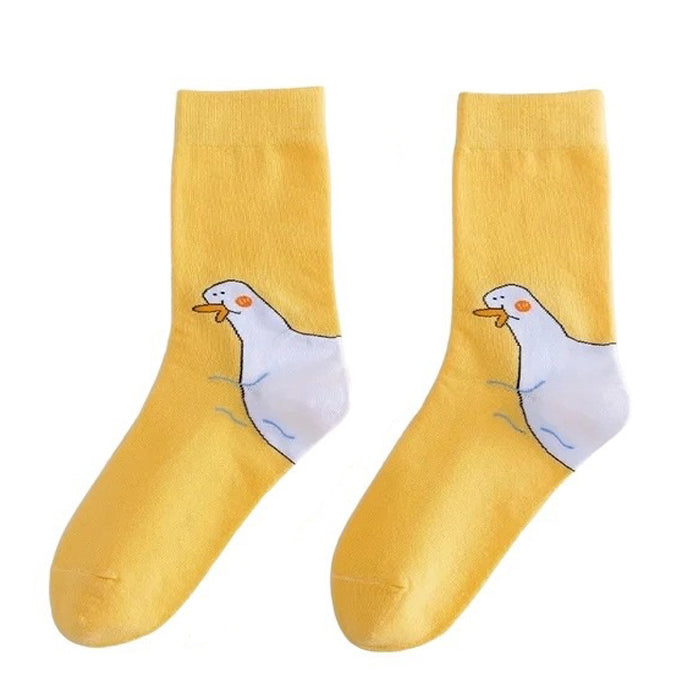 VILZSTUDIOS Quirky duck print socks for casual wear
