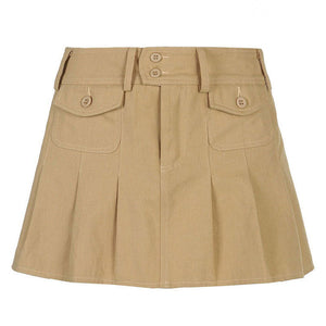 VILZSTUDIOS Distressed denim mini skirt for streetwear fashion