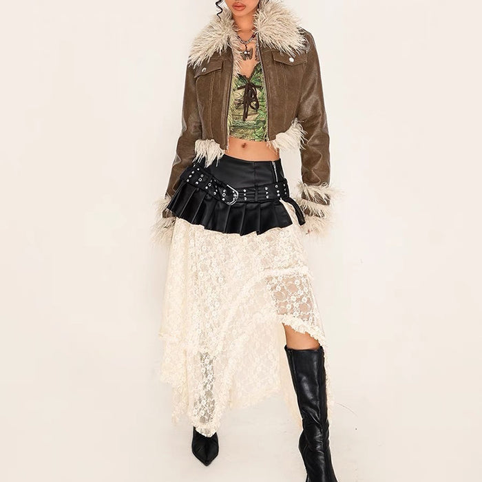 VILZSTUDIOS Vegan leather mini skirt from VILZSTUDIOS