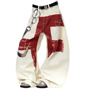 VILZSTUDIOS Wide leg denim pants for street style
