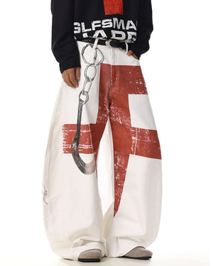 VILZSTUDIOS Wide leg denim pants for street style