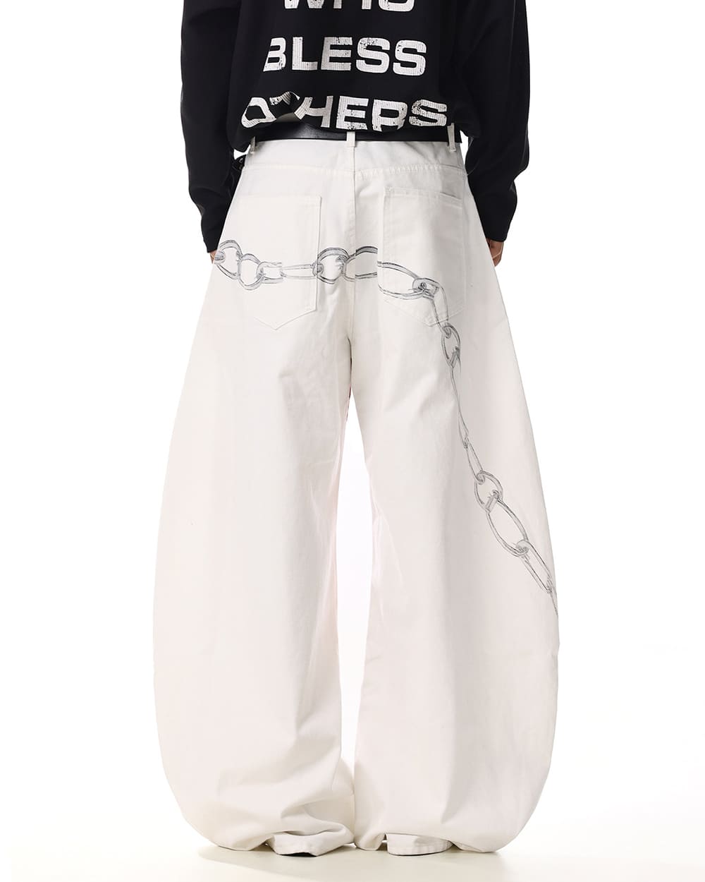 VILZSTUDIOS Wide leg denim pants for street style